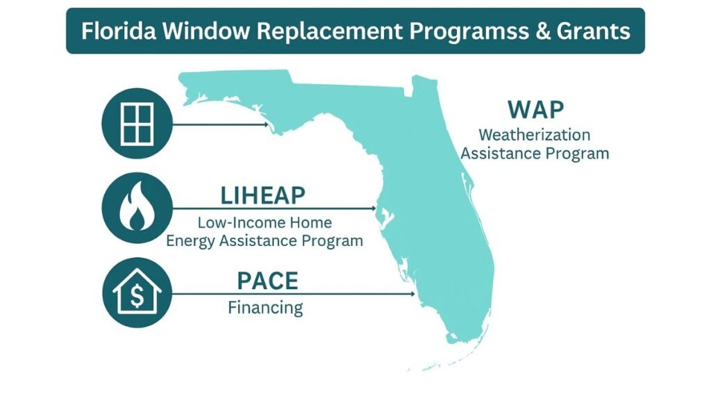 Florida window replacement programs and grants illustration